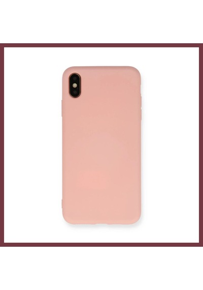 Storeşahin İphone Xs Max Kılıf Nano İçi Kadife Silikon - Pudra Shn0720