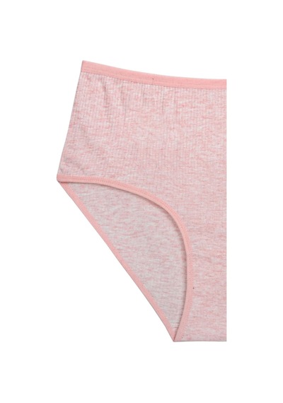 Royaleks 4'lü Yeni Seri Renkli Yüksek Bel Fitilli Ribana Bato Külot Pembe