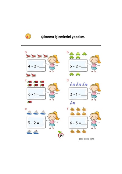 Okul Öncesi Ve 1. Sınıf Matematik Alıştırmalar Kitabı 2 Fasikül
