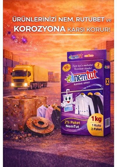 Lojistik Nem Rutubet Giderici Korozyon Önleyici Koku Giderici 2 Kutu 4 Paket 2 Kg