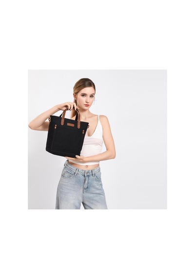 Smart Bags Kanvas Kadın Omuz Çantası Smk Kn-1328 Siyah