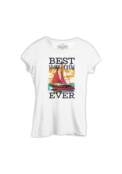 Best Sailing Crew On The Boat Beyaz Kadın Tshirt 001