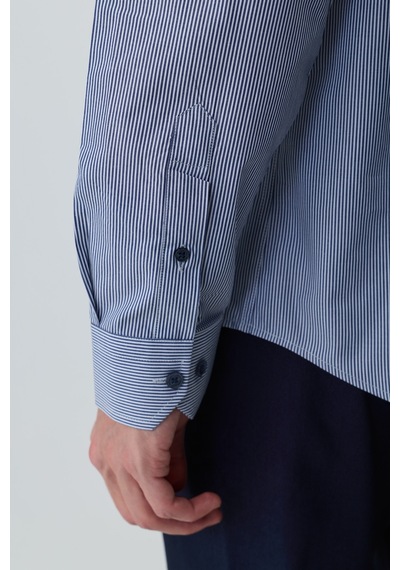 Morven Erkek Lacivert Pamuk Trend Dynamic Fit İtalyan Yaka Gömlek 26mc004040200 Lacivert