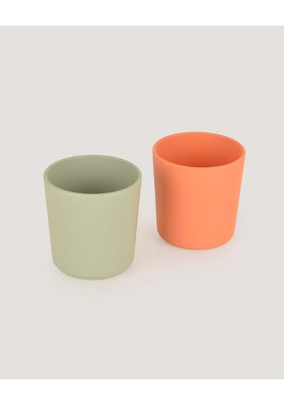 Mini Bebek Bardakları 2'li Peach - Sage Green
