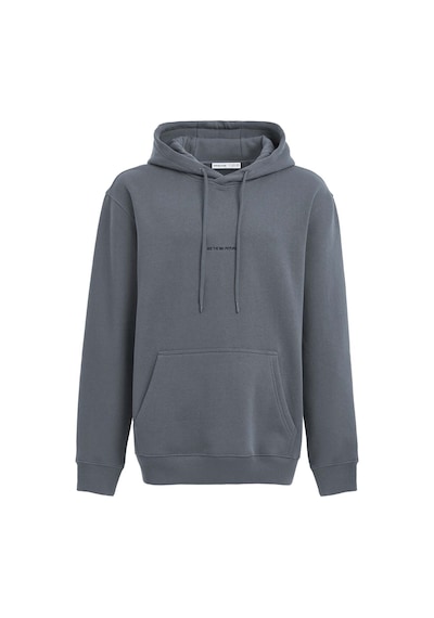 Grımelange Epıc  Erkek Yumusaçık Kumaşlı Kapüşonlu Kordonlu Regular Fit Nakışlı Açık Gri Sweatshirt