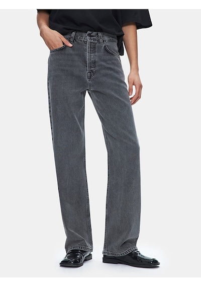 Ltb Vanetta Düz Paça Yüksek Bel Jean Pantolon 010095176316045 55791 Orta Grı Gri