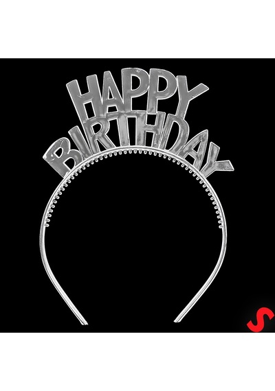 Happy Birthday Plastik Taç - Gümüş 0-99