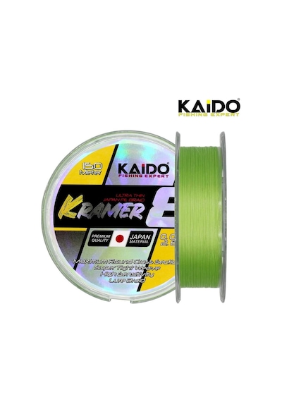 Kaido Kramer Japan 8x Braid 150 Mt 0,12mm Lime Green İp Misina - Standart