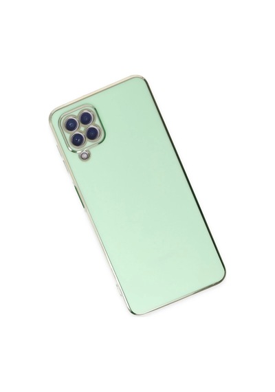 Ilkeshop Newface Samsung Galaxy Uyumlu A22 Kılıf Volet Silikon - Açık Yeşil