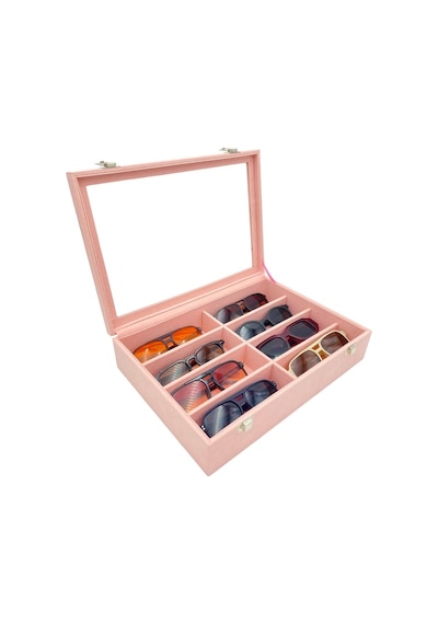 Gözlük Kutusu 8 Li Süet Pembe