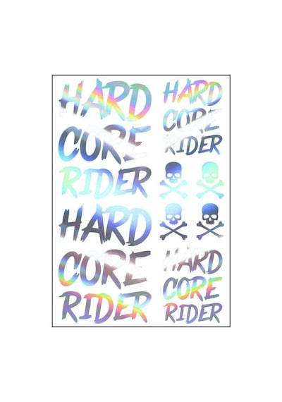 A4 Sticker 118 Tek Paket Çoklu Sticker Hard Core Siyah