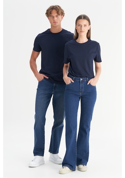 AC&Co / Altınyıldız Classics 4A4800000001LACXS Slim Fit Bisiklet Yaka Kısa Kol Pamuklu Erkek Tişört Lacivert