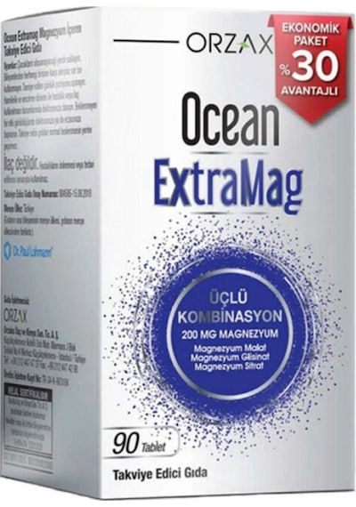 Orzax Extramag Üçlü Magnezyum Kombinasyonu 90 Tablet-mfreyon01090