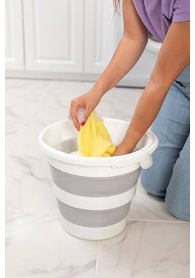 Pratik Katlanabilir Akordiyon Plastik Kova 12 8 Lt Çok Renkli