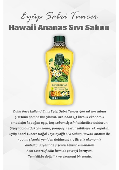 Hawaii Ananas Sıvı Sabun 1.5 L 5 Al 4 Öde Ve Rosie Hediye