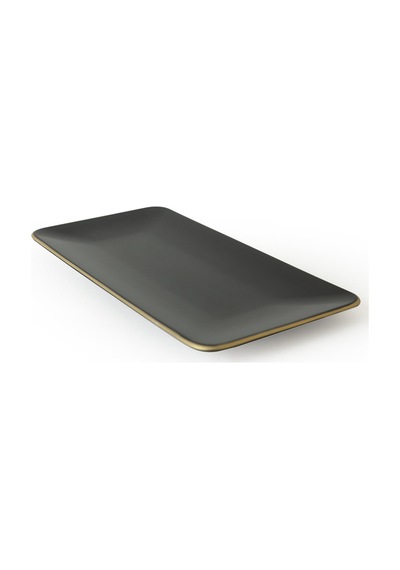 Keramika Siyah Gold Siera Kayık Tabak 33 17 Cm 2 Adet Siyah