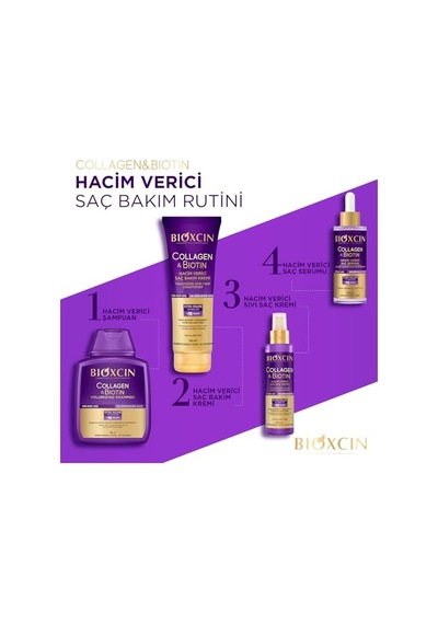 Bioxcin Collagen & Biotin Ekstra Hacim & Dolgunlaştırıcı Şampuan 300 Ml - Ince Telli Ve Hassas Saçlar 2li Paket