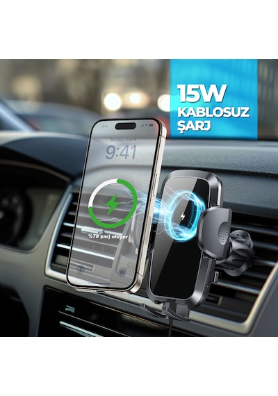Woyax By Deji Kablosuz Şarjlı Kancalı Araç İçi Telefon Tutucu 15w