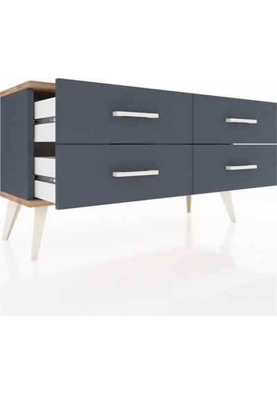 Arges Şifonyer 4 Raflı 88x30x48 Antrasit-çam/antrasit Çam/antrasit Arges Şifonyer 4 Raflı 88x30x48 Antrasit-çam/antrasit Çam/antrasit