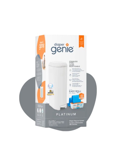 Genie Bebek Bezi Kovası Platinum Lily White Beyaz Beyaz