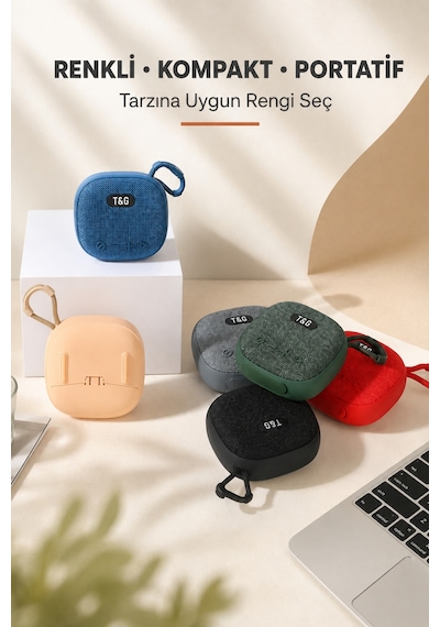 Bluetooth Kulaklıklı Taşınabilir Hoparlör 5w Usb Sd Aux Fm 1500 Mah Kablosuz Speaker Bluetooth V5.3