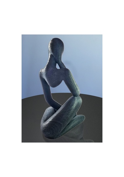 Eselya3d Düşünen Modern Figür,biblo,heykel-20cm