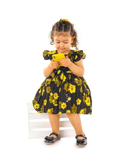 Kiko Kids Cırtlı Fiyonklu Kız Çocuk Babet Ayakkabı Ege 200 Platin Çok Renkli