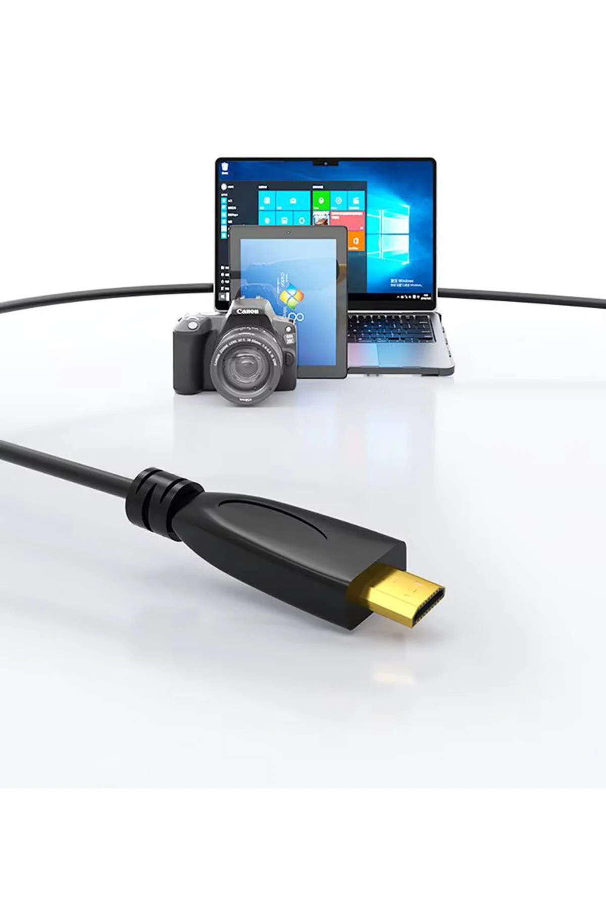 3 Metre 3mt Micro Hdmi To Hdmi Çevirici Mikro Dönüştürücü Adaptör Tv Kablosu Tablet/laptop Cabble 001