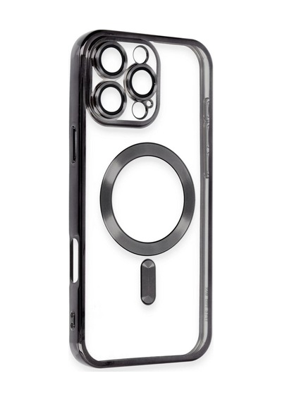 Gld-spt- Newface Apple Uyumlu iPhone 16 Pro Max Kılıf Kross Magneticsafe Kapak - Siyah