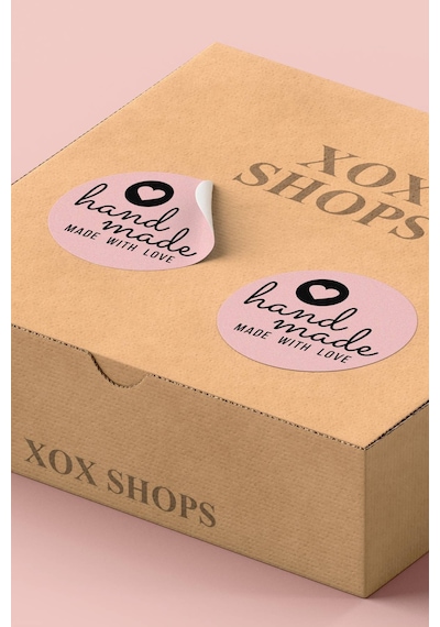Made With Love Hand Made Sticker 3x3cm St2174 Çok Renkli