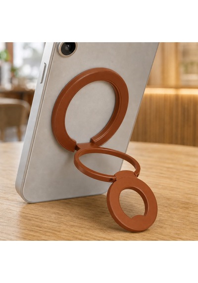 Zore Paris M102 Magnetik Ring Standlı Telefon Tutucu Turuncu