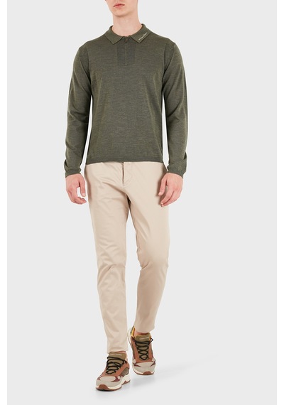 Emporio Armani % 100 Yün Slim Fit Yarım Fermuarlı Polo Yaka Kazak Erkek Polo Yaka Kazak Em006293 Af29815 O7002 Yeşil Melanj Emporio Armani % 100 Yün Slim Fit Yarım Fermuarlı Polo Yaka Kazak Erkek Polo Yaka Kazak Em006293 Af29815 O7002 Yeşil Melanj