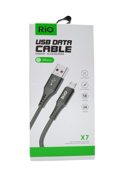 Rio X7 Mikro Usb Data Kablosu 18w Hızlı Şarj Ve Data Transfer