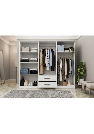 Metalia Gm 033 Delüx 6 Kapılı 2 Çekmeceli Aynalı Gardrop Dolap