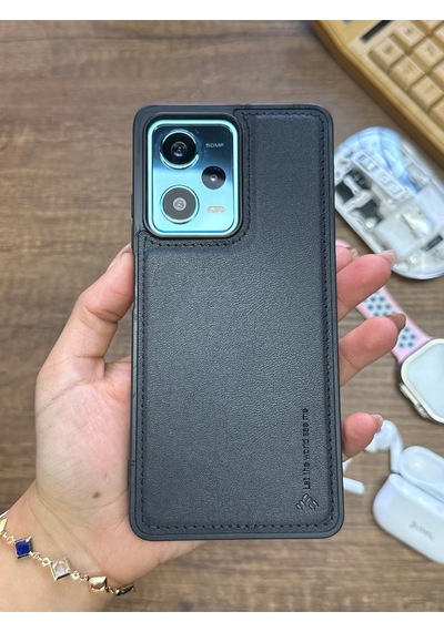Samsung Galaxy Note 20 Ultra Uyumlu Premium Deri Dokulu Darbelere Dayanıklı Nazal Silikon Kılıf Siyah
