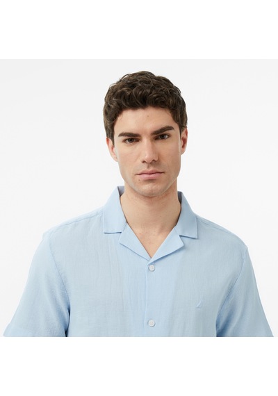 Nautica Erkek Mavi Regular Fit Kısa Kollu Gömlekdüzw65538t