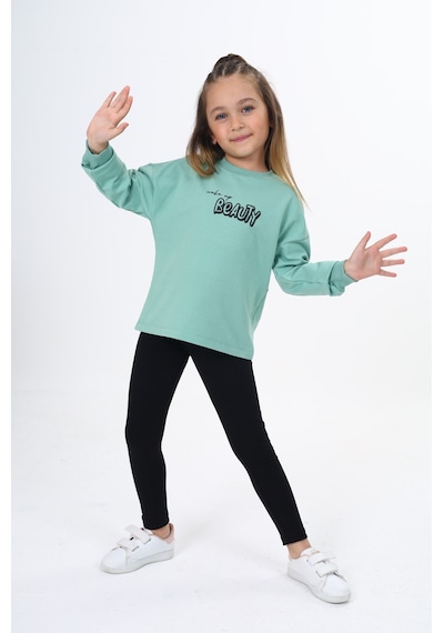 Toontoy Kids Toontoy Kız Çocuk Beauty Baskılı Taytlı Takım Yeşil