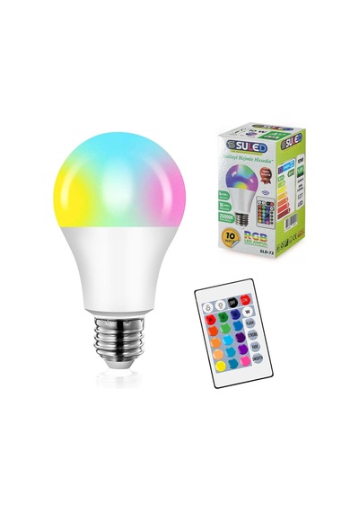 Rgb Led Ampül 220v 10w E27 Kumandalı Animasyonlu Suled Sld-73