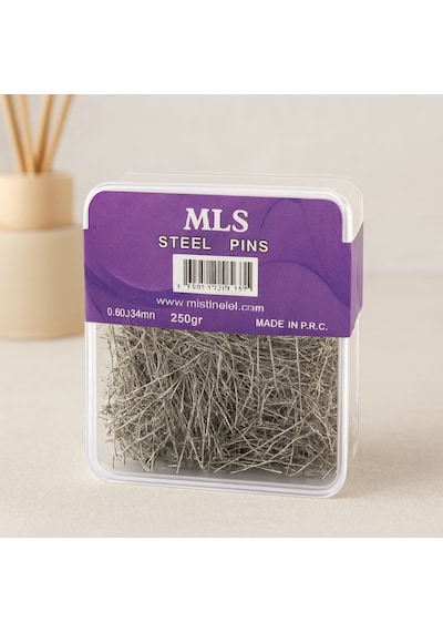 Toplu İğne 0.60 X 34 Mm 250 G Şeffaf Mika Kutulu