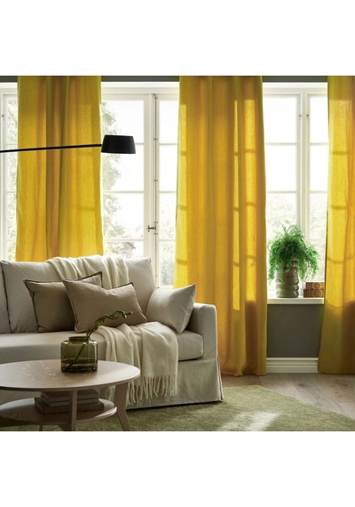 Ikea Gınstmott Fon Perde 145x300 Cm Hardal
