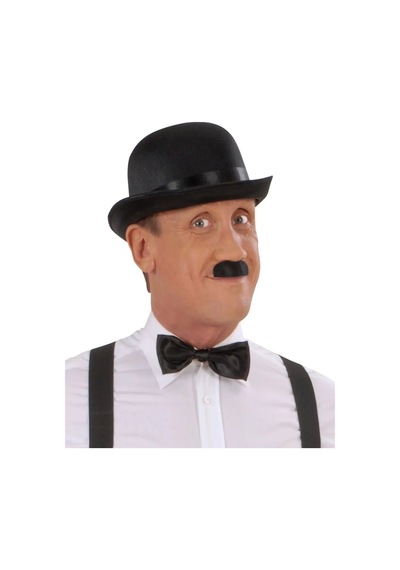 Jenerik Charlie Chaplin Stil Yetişkin Şapkası Siyah Melon Parti Şapkası