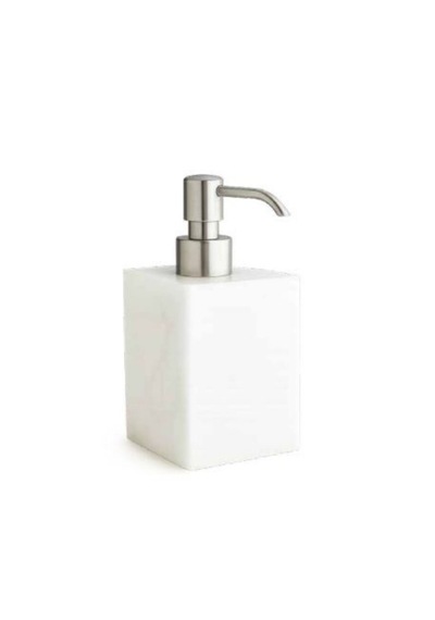 Baster Square Sıvı Sabunluk, Tezgah Üstü - Doğaltaş/krom Krom