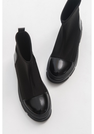 Luvishoes Bendıs Siyah Scuba Kadın Bot Siyah
