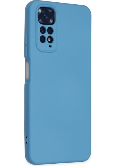 Newface Xiaomi Redmi Note 11 Kılıf Nano İçi Kadife Silikon - Mavi Mavi