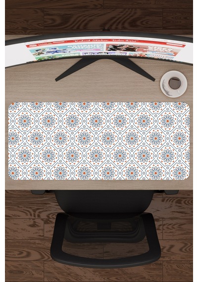 Türk Çini Kaymaz Dikişli Kauçuk Oyuncu Mousepad V3 - 70x30 Xl Gaming Mouse Pad Fare Altlığı