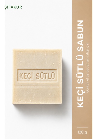 Keçi Sütü Sabunu 120 g Keçi Sütlü Katı Sabun E Vitaminli Gliserinli