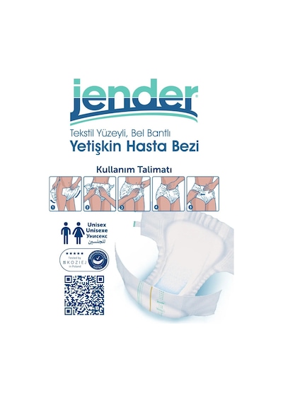 Jender Belbantlı Hasta Bezi Small Küçük Boy 30 Lu S