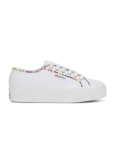 Superga 2740 Multicolor Beads Kadın Beyaz Sneaker Beyaz-340 Beyaz-340