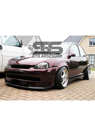 Opel Corsa B Cupra R Uyumlu Ön Lip Mat Siyah Ön Tampon Lip (Sts Oto Aksesuar) (01)
