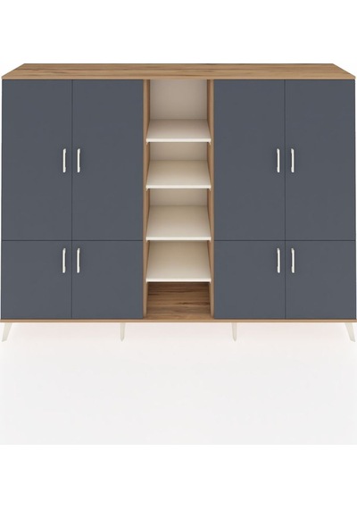 Hyperion Dolap 14 Raflı 8 Kapaklı 220x44x163 Çam-antrasit/aytaşı Çam-antrasit/aytaşı Hyperion Dolap 14 Raflı 8 Kapaklı 220x44x163 Çam-antrasit/aytaşı Çam-antrasit/aytaşı